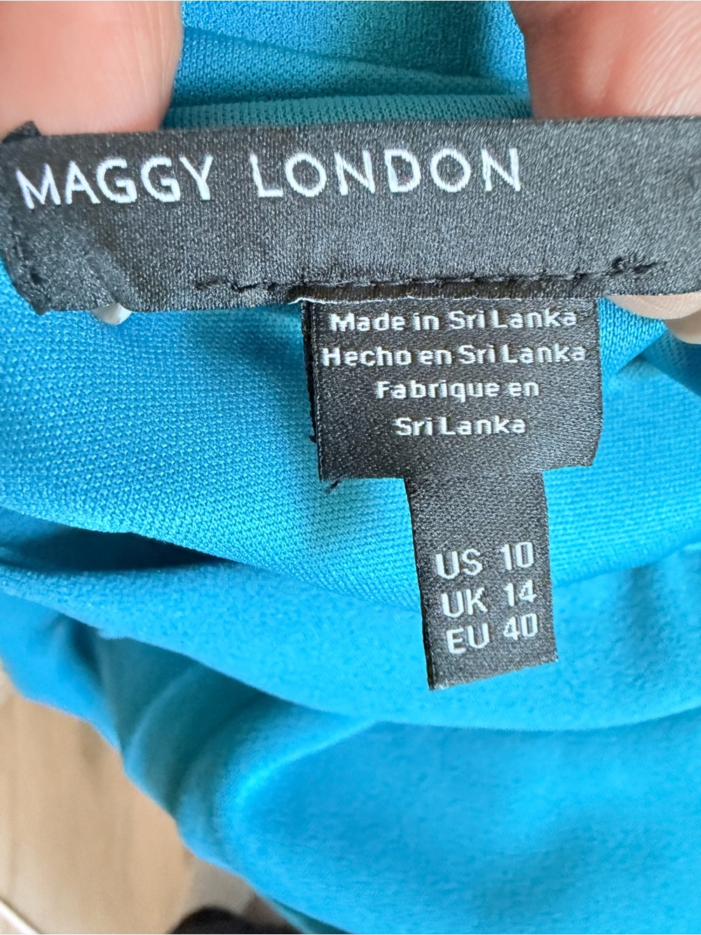 NWT Maggy London Teal Midi Sheath Dress, size 10 - Picture 3 of 9